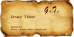 Grusz Tibor névjegykártya